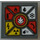 LEGO Tile 2 x 2 Inverted with Fire Mech Weapon Selector Sticker (11203)