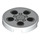 LEGO Tile 2 x 2 Round with Alloy Wheel with Black and Silver Circles with Bottom Stud Holder (87743 / 102476)