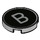 LEGO Tile 2 x 2 Round with &#039;B&#039; Typewriter Key with Bottom Stud Holder (14769 / 79405)