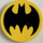 LEGO Tile 2 x 2 Round with Batman Logo with Bottom Stud Holder (14769 / 26619)