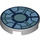 LEGO Tile 2 x 2 Round with Blue Arc Reactor with Bottom Stud Holder (14769 / 104708)