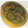 LEGO Tile 2 x 2 Round with Golden Cog Wheels From Set 70754 Sticker with Bottom Stud Holder (14769)