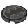 LEGO Tile 2 x 2 Round with Gray Batman Logo with Bottom Stud Holder (14769 / 54958)