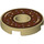 LEGO Tile 2 x 2 Round with Hole in Center with Brown Donut with Sprinkles (15535 / 72189)