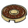 LEGO Tile 2 x 2 Round with Hole in Center with Brown Donut with Sprinkles (15535 / 72189)