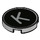 LEGO Tile 2 x 2 Round with &#039;K&#039; Typewriter Key with Bottom Stud Holder (14769 / 79399)