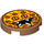 LEGO Tile 2 x 2 Round with Pizza Face with Bottom Stud Holder (14769 / 29311)