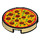 LEGO Tile 2 x 2 Round with Pizza with Bottom Stud Holder (14769 / 29629)