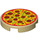 LEGO Tile 2 x 2 Round with Pizza with Bottom Stud Holder (14769 / 29629)
