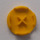 LEGO Tile 2 x 2 Round with &quot;R&quot; Robin Logo Sticker with &quot;X&quot; Bottom (4150)