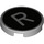 LEGO Tile 2 x 2 Round with &#039;R&#039; Typewriter Key with Bottom Stud Holder (14769 / 79377)