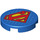 LEGO Tile 2 x 2 Round with Superman Logo with Bottom Stud Holder (14769 / 29388)