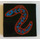 LEGO Tile 2 x 2 with Blue and Red Eel with Groove (3068)