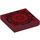 LEGO Tile 2 x 2 with Dark Red Circles with Groove (3068 / 35000)