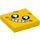 LEGO Tile 2 x 2 with Grinning Face with Groove (3068 / 57458)