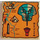 LEGO Tile 2 x 2 med Hieroglyphs og Map med Rille (3068)