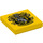 LEGO Tile 2 x 2 with Hufflepuff Crest with Groove (3068 / 56425)