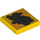 LEGO Tile 2 x 2 with Hufflepuff Symbol with Groove (3068 / 107485)