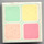 LEGO Tile 2 x 2 with Light Yellow, Light Green, Medium Dark Pink and Light Salmon Squares Pattern with Groove (3068)