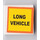 LEGO Tile 2 x 2 with &quot;LONG VEHICLE&quot; Sticker with Groove (3068)