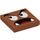 LEGO Tile 2 x 2 with Parachute Goomba Face Looking up with Groove (3068 / 80050)