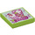 LEGO Fliese 2 x 2 mit Pink Eis Cones mit Nut (3068 / 72793)