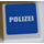 LEGO Tile 2 x 2 with &quot;POLIZEI&quot; Sticker with Groove (3068)