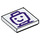 LEGO Tuile 2 x 2 avec Purple Minifigure Diriger Drawing avec rainure (3068 / 49334)