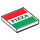 LEGO Tuile 2 x 2 avec rouge et Green Rayures et Pizza avec rainure (3068 / 29716)
