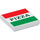 LEGO Fliese 2 x 2 mit rot und Green Streifen und Pizza mit Nut (3068 / 29716)