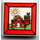 LEGO Plana 2 x 2 con Rojo House y Sun con ranura (3068)