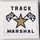 LEGO Tile 2 x 2 with &#039;TRACK MARSHAL&#039; &amp; Chequered Flags Sticker with Groove (3068)