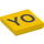 LEGO Tuile 2 x 2 avec &#039;YO&#039; avec rainure (3068 / 90835)