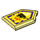 LEGO Fliese 2 x 3 Pentagonal mit Bulldozer Power Schild (22385 / 29225)