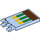 LEGO Fliese 2 x 3 mit Horizontal Clips mit Minecraft candles (Dick geöffnete O-Clips) (30350 / 37169)