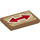 LEGO Tile 2 x 3 with Wood Grain and Red Two-Way Arrow  (26603 / 72277)