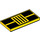 LEGO Tile 2 x 4 with Black and yellow stripes (31911 / 87079)