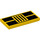 LEGO Tile 2 x 4 with Black and yellow stripes (31911 / 87079)