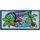 LEGO Tile 2 x 4 with Girl on Dark Pink Water Slide and Palm Trees Sticker (87079)