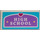 LEGO Fliese 2 x 4 mit High School Sign und Herz Aufkleber (87079)