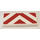 LEGO Tile 2 x 4 with Red and White Chevron Danger Stripes Sticker (87079)