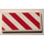 LEGO Tile 2 x 4 with Red and White Danger Stripes 7593 Sticker (87079)