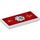 LEGO Tuile 2 x 4 avec rouge Tapestry avec Asian Characters, Noir Border et Fleur dans blanc Cercle (36833 / 87079)