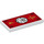 LEGO Tile 2 x 4 with Red Tapestry with Asian Characters, Black Border and Flower in White Circle (36833 / 87079)