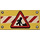 LEGO Tile 2 x 4 with Road Construction Sign and Danger Stripes (21408 / 87079)