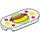 LEGO Tile 2 x 4 with Rounded Ends with Hotdog (66857 / 105808)