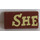 LEGO Tile 2 x 4 with SHE (Left Side) Sticker (87079)