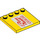 LEGO Tuile 4 x 4 avec Goujons sur Bord avec Pizza Planet Sign La gauche of Goujons (6179 / 90834)