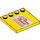 LEGO Tuile 4 x 4 avec Goujons sur Bord avec Pizza Planet Sign Droite of Goujons (6179 / 90994)