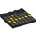 LEGO Tile 4 x 4 with Studs on Edge with Yellow Left Arrow Dots and Gray Dots (6179 / 21507)